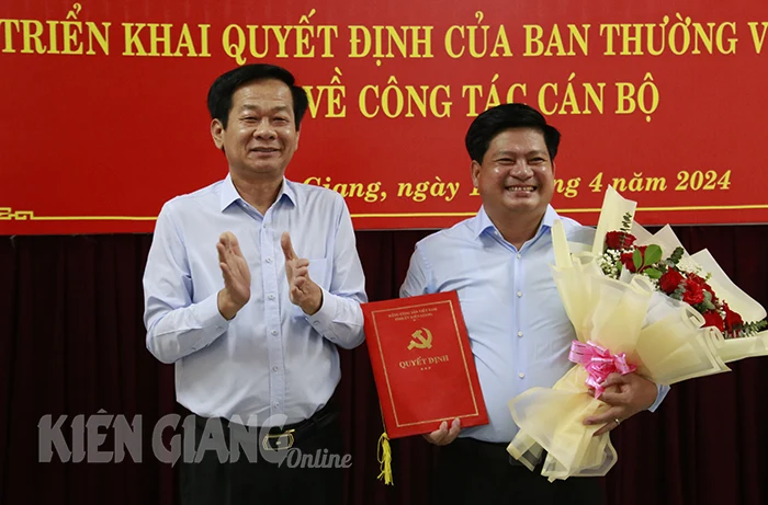 Đồng chí Tống Phước Trường giữ chức Trưởng Ban Tuyên giáo Tỉnh ủy Kiên Giang